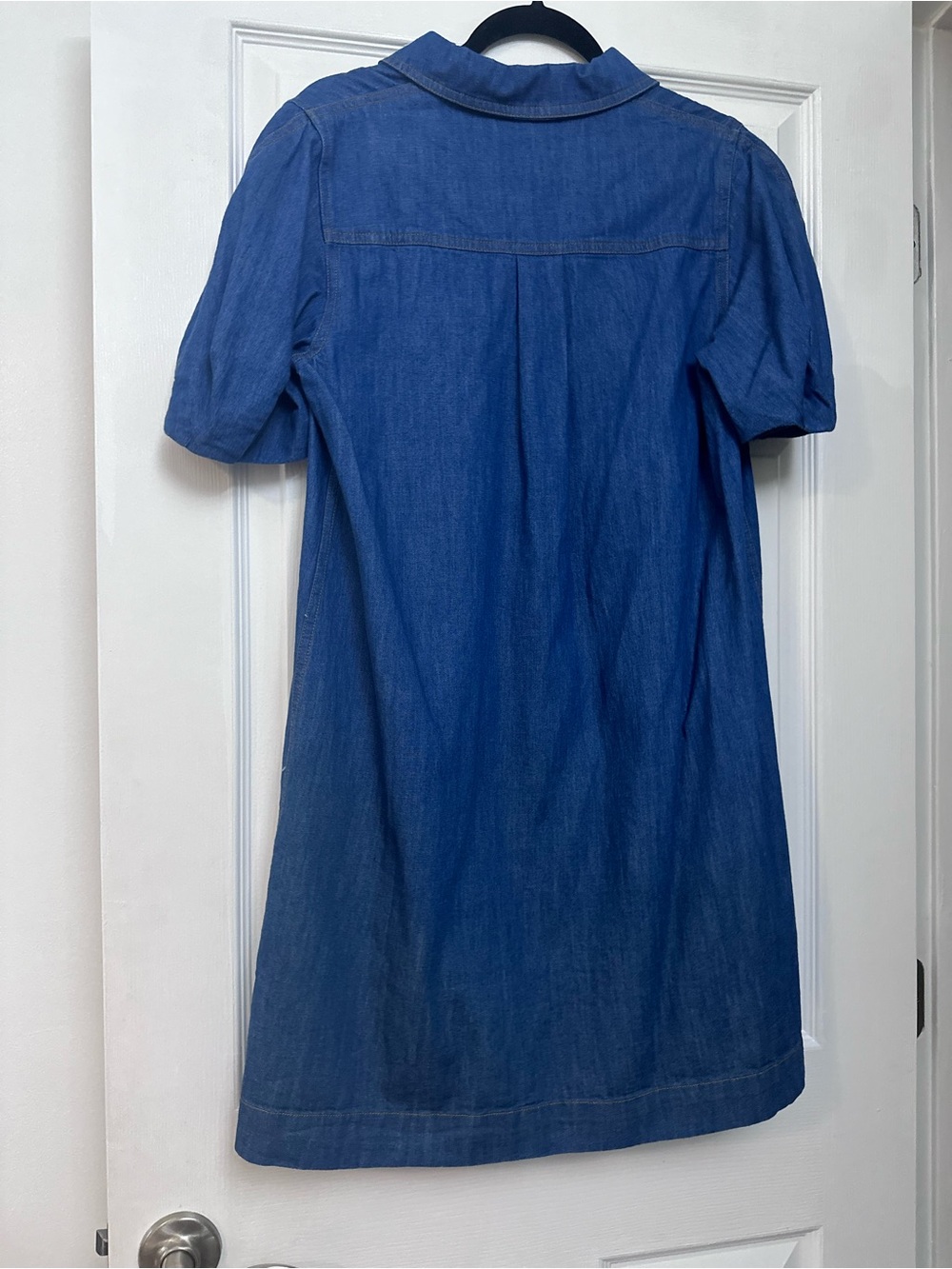 NWT Current Air Denim Mini Dress Size Small Pockets V neck - Picture 4 of 4